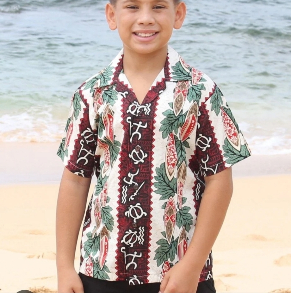 Pacific Lengend Apparel Boys Tropical Surfboard Print Shirt Size 2t
